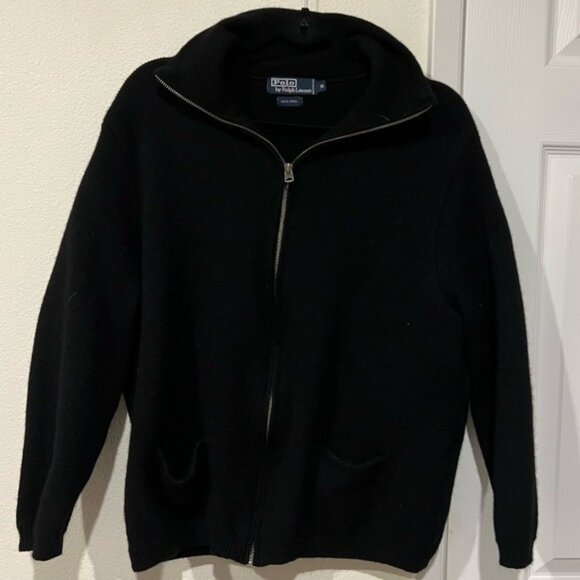 Vintage Polo by Ralph Lauren Full Zip Wool Sweater Size Medium - Picture 1 of 4